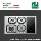 LOFRA NETTUNO HLS9G2I STEEL 90cm GAS & INDUCTION HOB