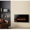 Electric Fire Gazco Radiance 80W Black Glass Electric Wall Mounted Fire with vari-colour flame effect and mood lighting.