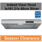 60cm Visor Hood Extractor in Silver SPECIAL OFFER 60cm Indesit