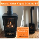 *Special Offer* Log Effect Freestanding Stove, The Vogue Midi Midline Balanced Flue Gas Stove