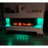 Gazco eStudio Arosa 140 Electric Floor Mounted Fire Suite, ideal pairing with a 65" TV Screen.