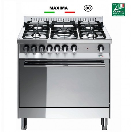LOFRA MAXIMA 80cm MG86MF/C Dual Fuel Gas Range Cooker POLISHED STEEL Features