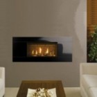 Gazco Studio 1 Slimline Balanced Flue Gas Fire with Black Glass Frame