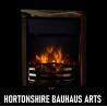 Brass Remote Controlled Electric Fire LED EKO Hortonshire Brass, Silver, LED 2Kw . Coal.