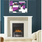 Gazco Logic2 Electric Chartwell Fire with Black Frame & Brushed Steel Front