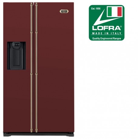 Lofra Dolcevita 92cm Fridge Burgundy Red Finish with Logo