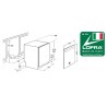 Lofra Dolcevita 60cm Built-In Dishwasher Avorio Ivory Dimensions
