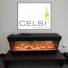 Panoramic Silver Log 3 Sided Electric Inset Fire Celsi Electriflame VR 1400