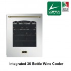 LOFRA Dolcevita Integrated Wine Cooler 36T Steel 36 Bottle Dual Zone Wood Shelving