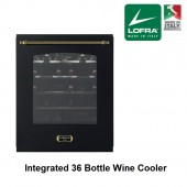 LOFRA Dolcevita Integrated Wine Cooler 36 Bottle Dual Zone Wood Shelving
