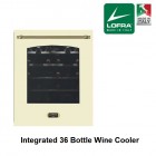 LOFRA Dolcevita Integrated Wine Cooler 36T Cream 36 Bottle Dual Zone Wood Shelving