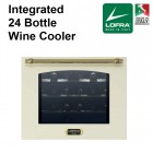 LOFRA Dolcevita Integrated Wine Cooler 24T Cream 24 Bottle Dual Zone Wood Shelving