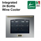 LOFRA Dolcevita Integrated Wine Cooler 24T Steel 24 Bottle Dual Zone Wood Shelving