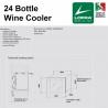 LOFRA Professional Integrated Wine Cooler 24T Steel 24 Bottle Dual Zone Wood Shelving