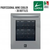 LOFRA Dolcevita Integrated Wine Cooler 36 Bottle Dual Zone Wood Shelving