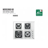 Mercurio 60 HGB6H0 Side Control Knobs 4 Burner Gas Hob