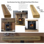 Wood Burner or Gas Burner Stove Geo Cast Wood Effect Beams for Ingot Fireplaces