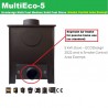 Comopact City Style Solid Fuel Stove & Installation Kit, MultiEco 5 Standard Freestanding 6kw MultiFuel Stove (4kw)