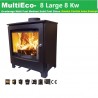 MultiEco5 Large Solid Fuel Freestanding Solid Fuel Stove for Log or Coal Smoke Control MultiFuel 5KW