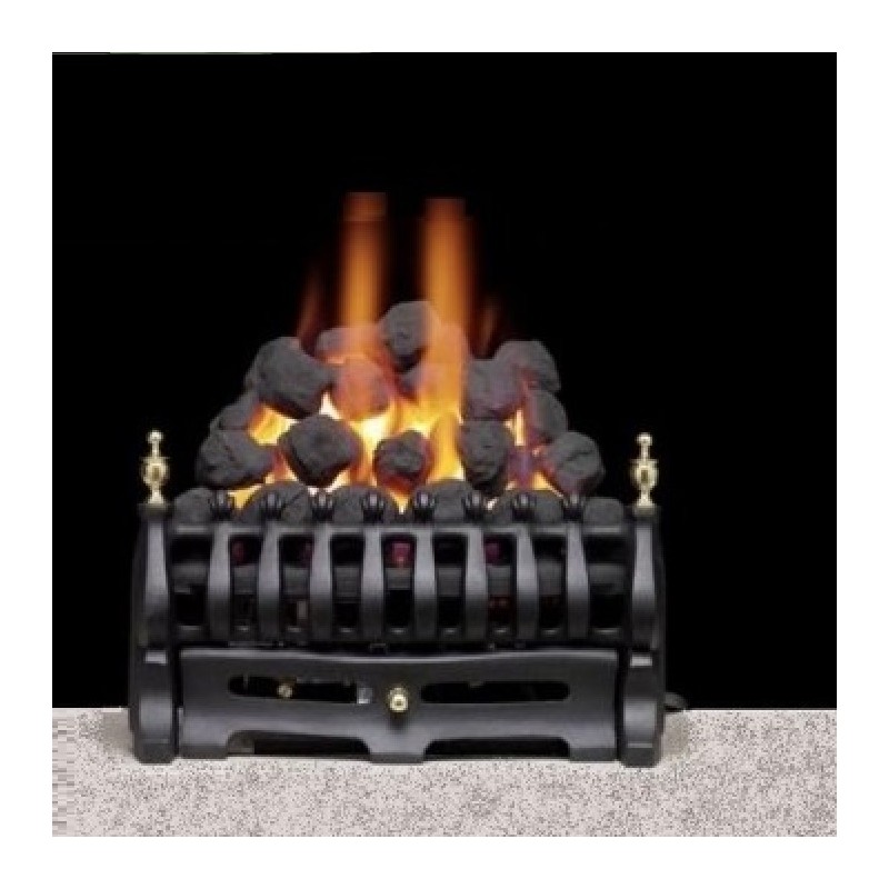 Black Coals 4 You 16 Living Flame Gas Fire Victorian V6 Inset Fire Tray Coal Effect UK Manufacturer 16 Inch