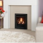 Gazco Logic HE CF Log Gas Fire with Black Arts Frame and Front