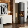 Gazco Loft Stove with Steel Log Box and Steel Top