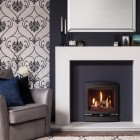 Gazco Logic HE CF Log Gas Fire with Vogue Inset Stove Frame