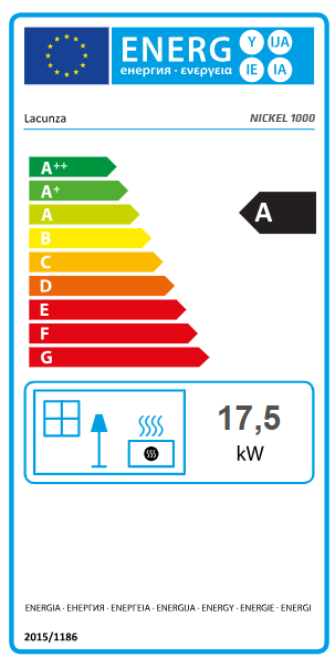 Lacunza Nickel Double Sided Wood Burning Stove Range for Ireland