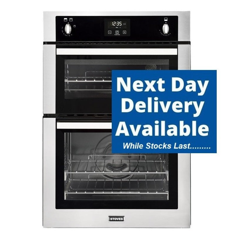 Stoves STBI900SS Built In Stainless Steel Double Gas Oven With Electric Grill. TheGasCompany.ie