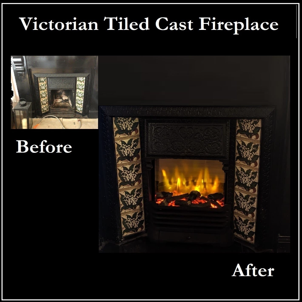 Iconic HD450 Log Effect Remote Control Solarflame Electric Fire for Cast Arched Fireplace