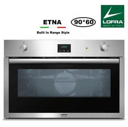 Lofra Etna 90 FAS 96GE Large Built In Stainless Steel Single Gas Oven 90cm wide.
