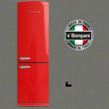 Bompani BOCB606/R Frost Free Retro 50’s Fiery Red Refrigerator 70:30 - 60x188.7x71 cm