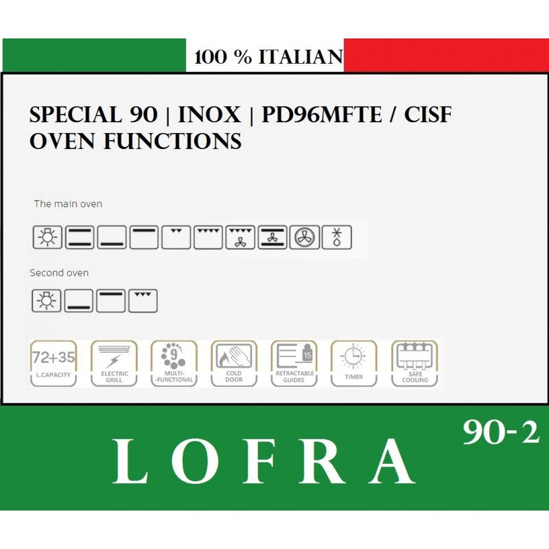 Lofra Venezia 90t PBID 96MFTE /AOE Cream Gas Dual Fuel Range Cooker 90cm