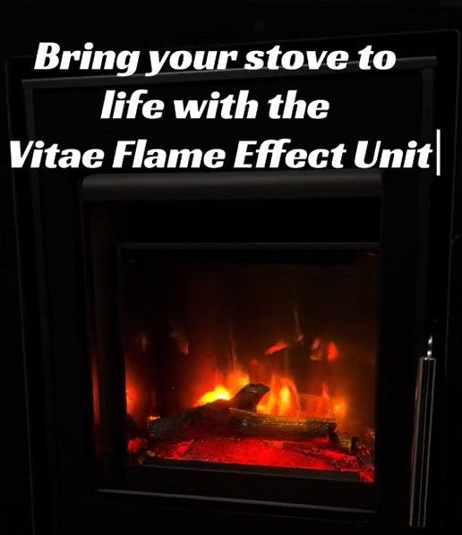 VIT900 Remote Controlled Log Effect Inset Dummy Electric Fire For Solid Fuel Stoves 9kw