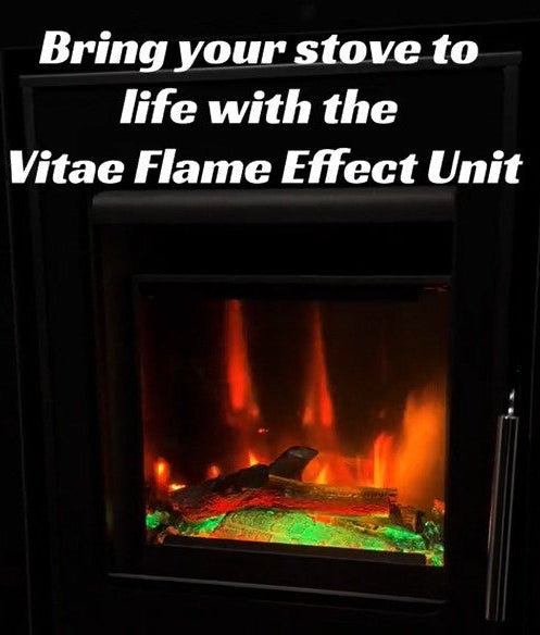 VIT900 Remote Controlled Log Effect Inset Dummy Electric Fire For Solid Fuel Stoves 9kw