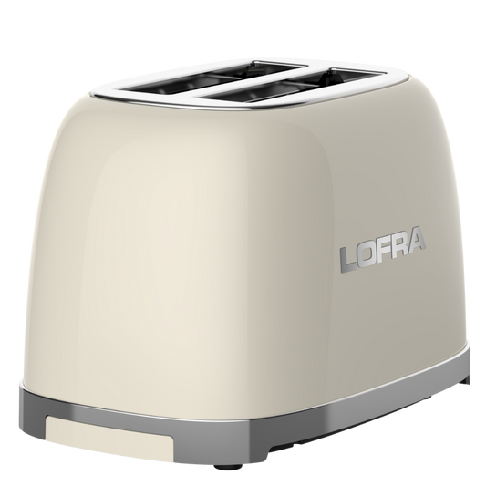 50's Lofra Retro Style 2 Slice Toaster Dolcevita Cream | ITABI26E/1