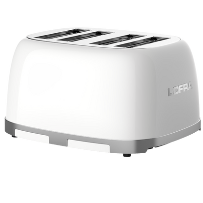 50's Lofra Retro Style 4 Slice Toaster Dolcevita White | Side on Image Toaster