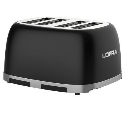 50's Lofra Retro Style 4 Slice Toaster Dolcevita Black | Right on Image Toaster