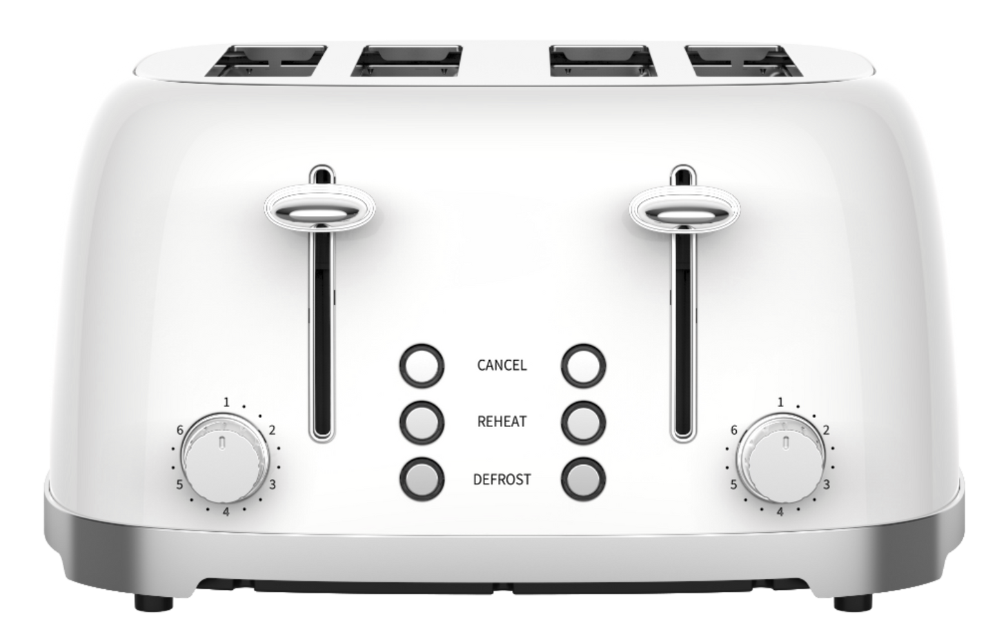 50's Lofra Retro Style 4 Slice Toaster Dolcevita White | Side on Image Toaster