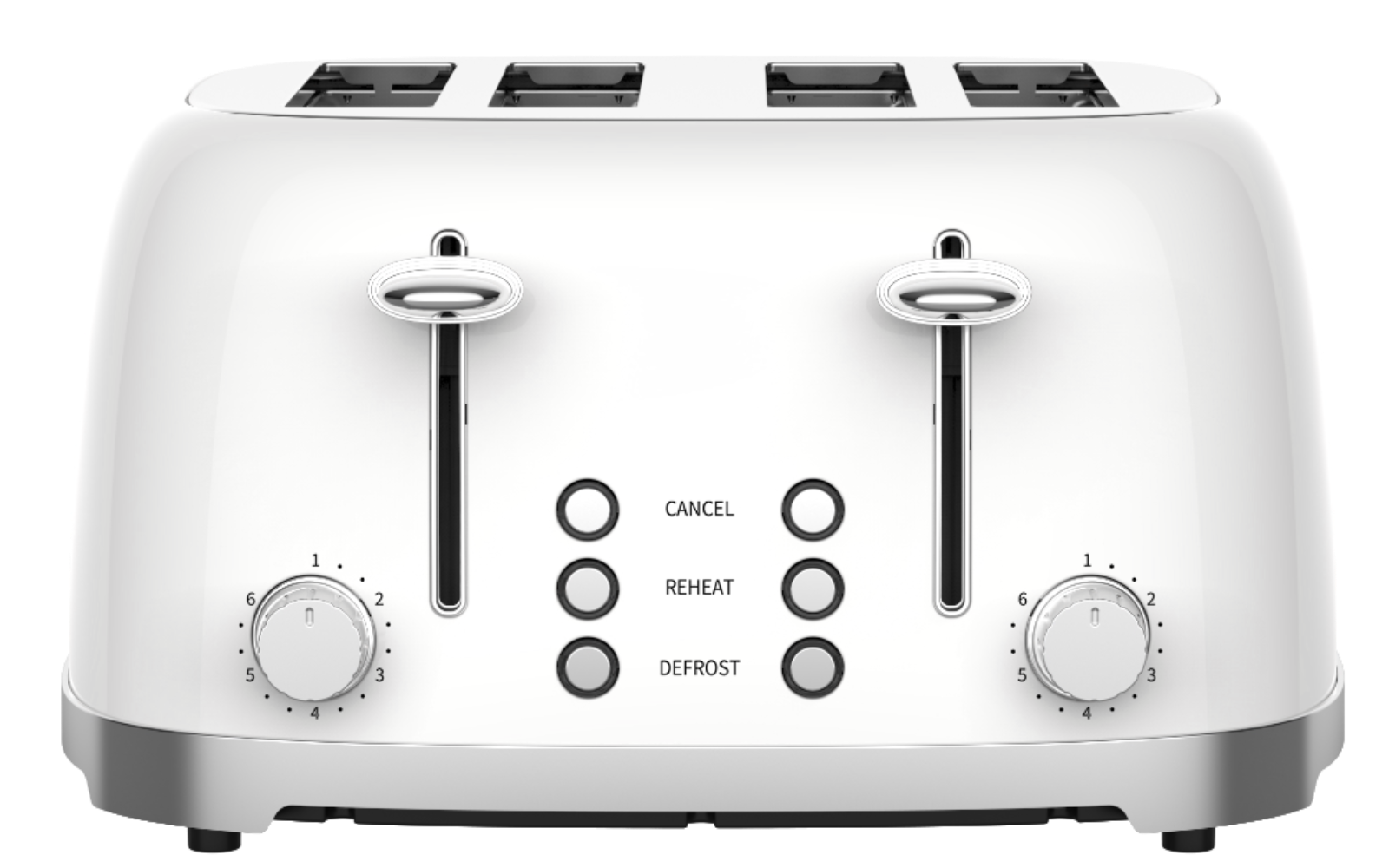 50's Lofra Retro Style 4 Slice Toaster Dolcevita White | Side on Image Toaster