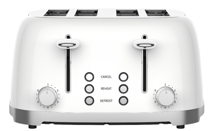 50's Lofra Retro Style 4 Slice Toaster Dolcevita White | Side on Image Toaster