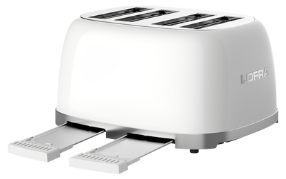 50's Lofra Retro Style 4 Slice Toaster Dolcevita White | Side on Image Toaster