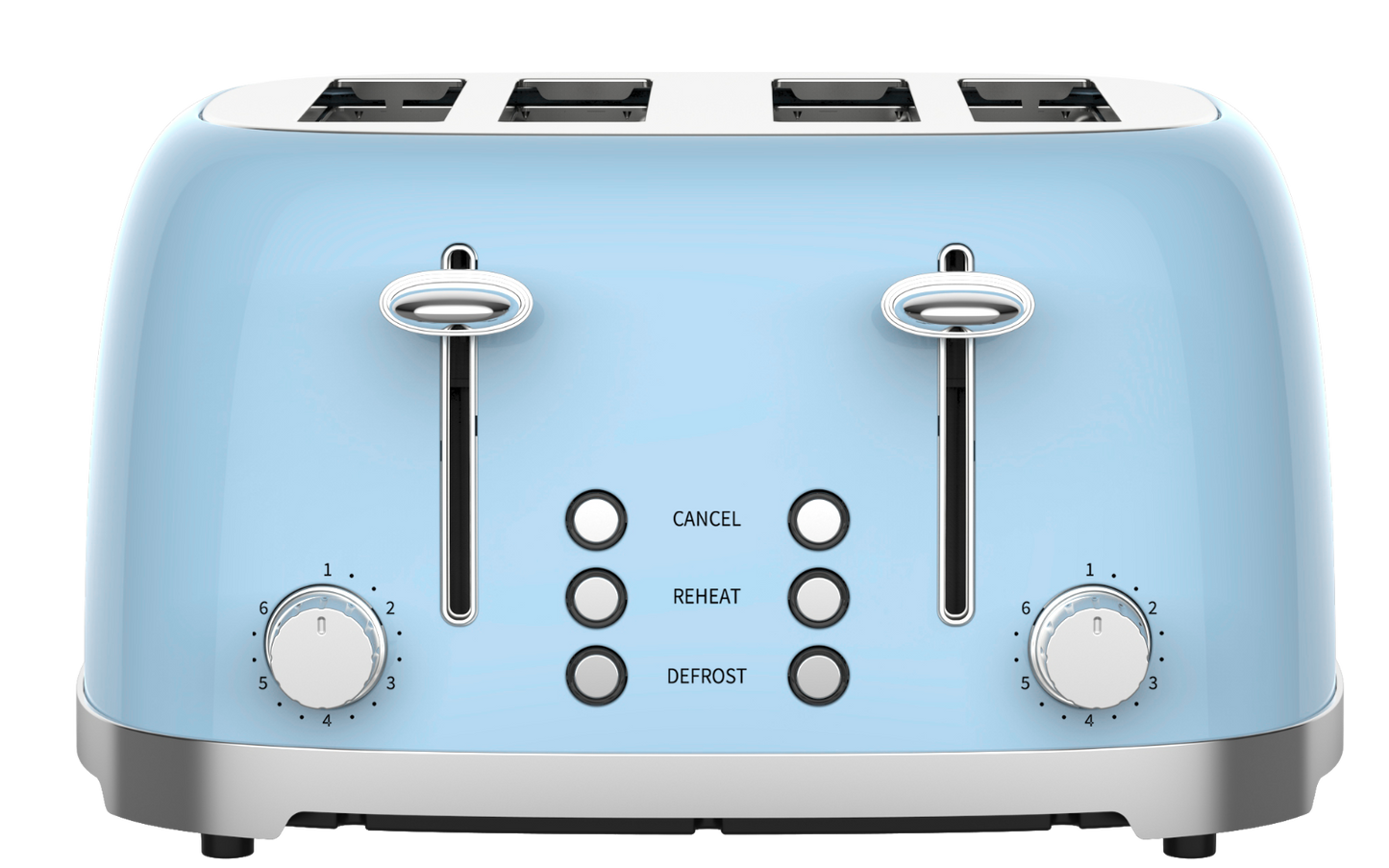 50's Lofra Retro Style 4 Slice Toaster Dolcevita Blue | Side on Image Toaster