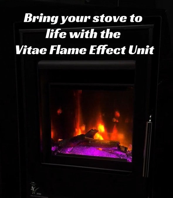 VIT900 Remote Controlled Log Effect Inset Dummy Electric Fire For Solid Fuel Stoves 9kw