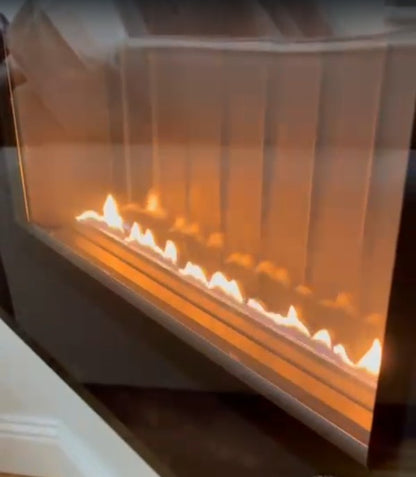 Ekofire 5070 Wall Mounted Flueless Gas Fire with Black Frame