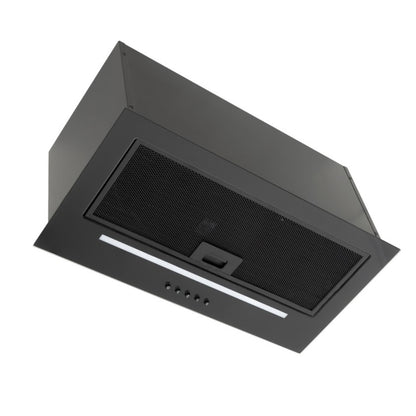 Black Built Into Canopy Extractor Luxury Cooker Hood Luxair TGCCH55CANBK 55 cm BLACK
