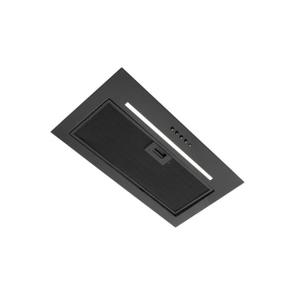 Black Built Into Canopy Extractor Luxury Cooker Hood Luxair TGCCH55CANBK 55 cm BLACK