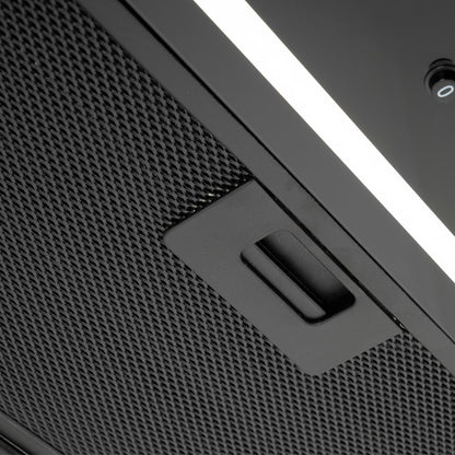 Black Built Into Canopy Extractor Luxury Cooker Hood Luxair TGCCH55CANBK 55 cm BLACK