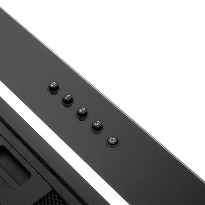 Black Built Into Canopy Extractor Luxury Cooker Hood Luxair TGCCH55CANBK 55 cm BLACK