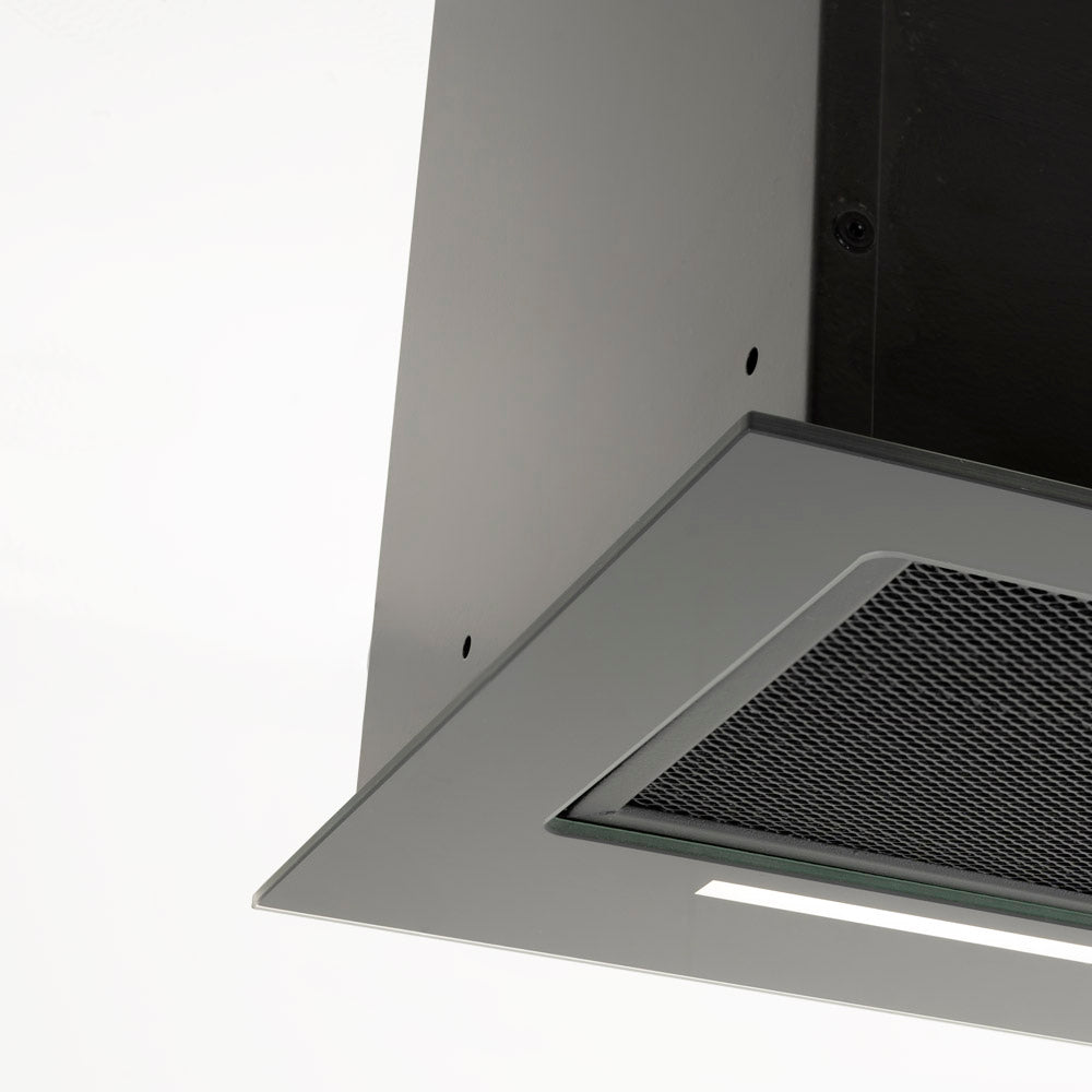 Black Built Into Canopy Extractor Luxury Cooker Hood Luxair TGCCH55CANBK 55 cm BLACK